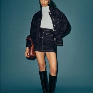 Reformation Amara High Rise Denim Skirt